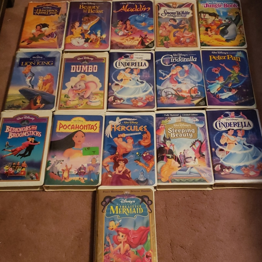 Lot of 16 Disney VHS tapes